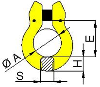 Clevis self locking hook - CLC type