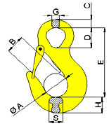 Clevis self locking hook - CLC type