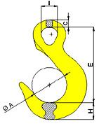 Clevis self locking hook - CLC type