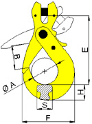 Clevis self locking hook - CLC type