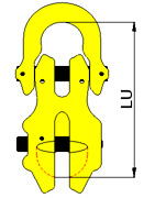 Clevis self locking hook - CLC type