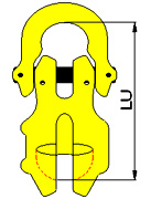 Clevis self locking hook - CLC type